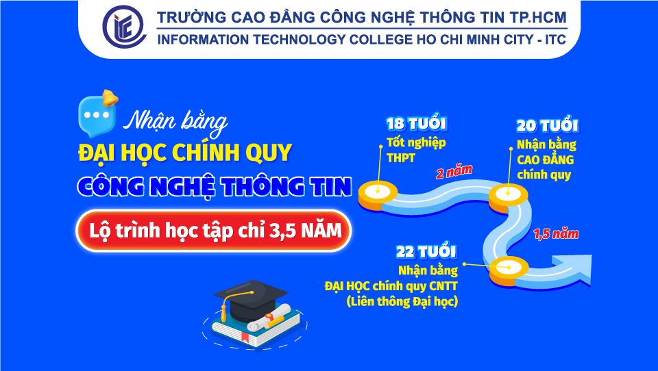 Nhận bằng Đại học chính quy ngành Công nghệ thông tin - Lộ trình học tập chỉ 3,5 năm