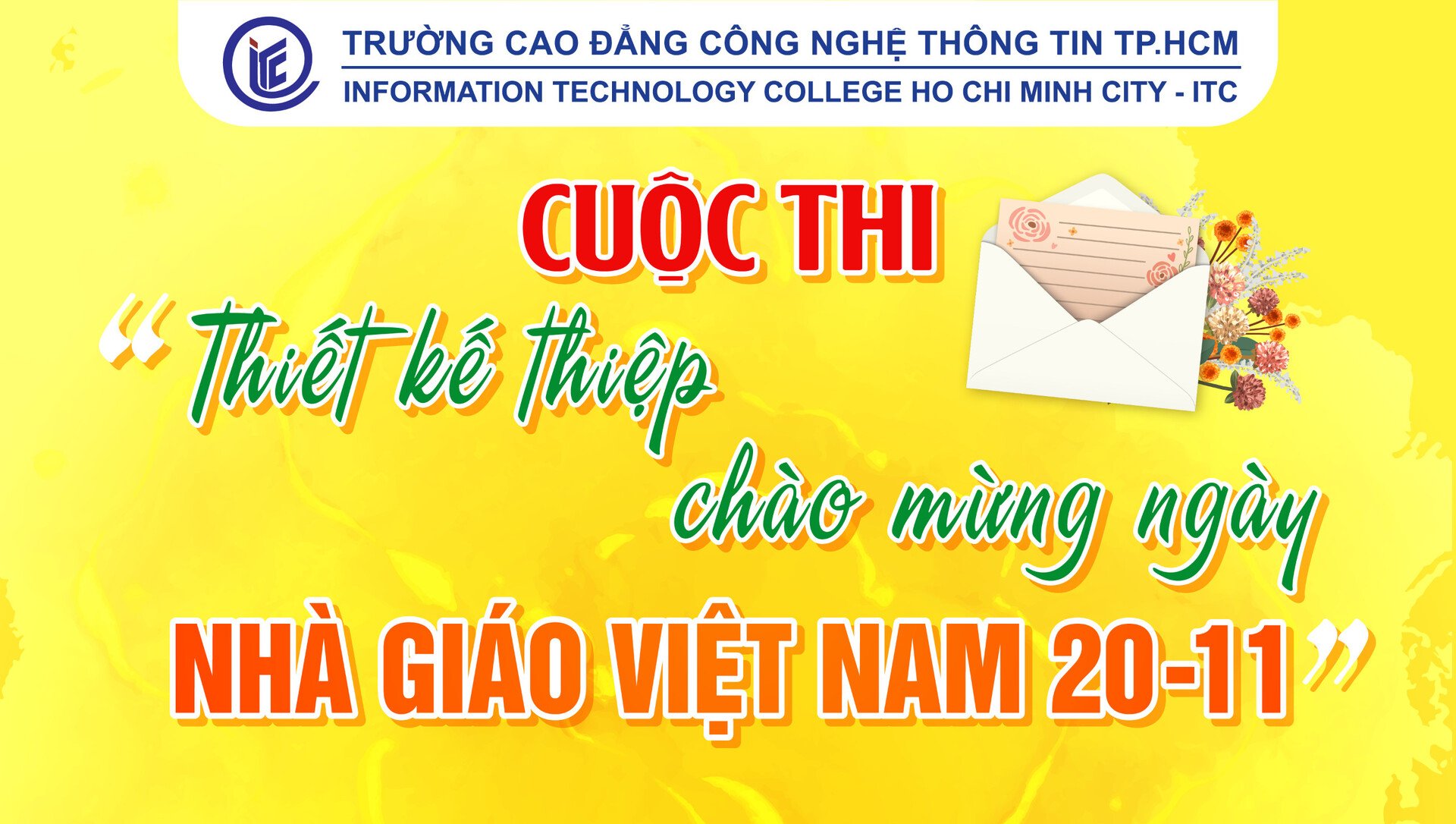 Thông báo Tổ chức thi “Thiết kế Thiệp chào mừng ngày Nhà Giáo Việt Nam” cho sinh viên Khoa CNTT – ĐT